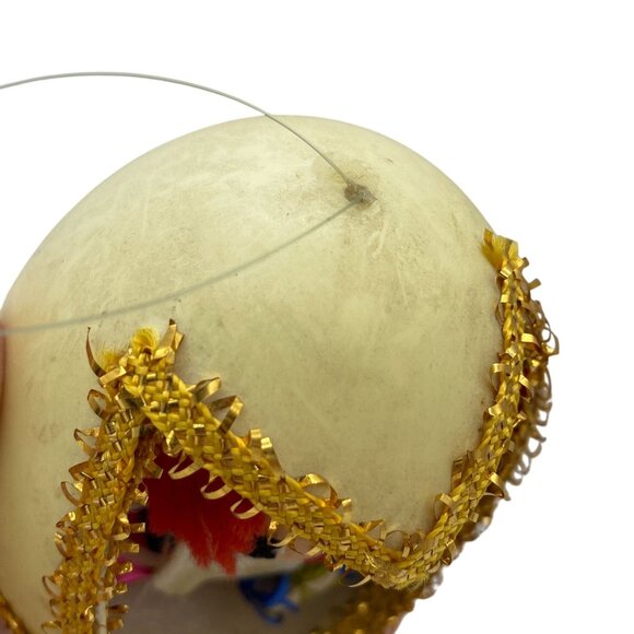 VTG Raggedy Ann Christmas ornament open egg handcrafted 70s - Picture 9 of 9